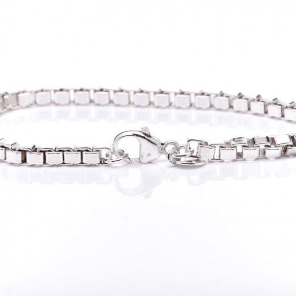 tiffany sterling silver box chain bracelet sold - Picture 6 of 7